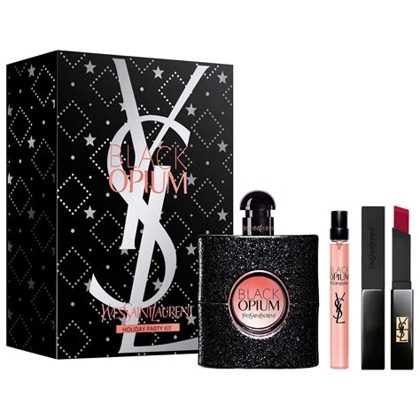 yves saint laurent black opium makeup gift set|superdrug black opium gift sets.